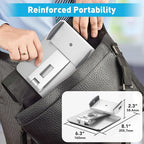 AboveTEK Business Kiosk Aluminum Tablet iPad Stand, 360° Swivel Tablet & Phone Holders for Any 4"-15.6" Display Tablets/Cell Phones/Portable Monitor, Sturdy for Store POS Office (Silver)