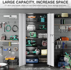 SISESOL Storage Cabinet with Doors and Shelves,71" Metal Storage Cabinet with Lock,5 Adjustable Shelf, Steel Lockers for Home Office,School,Shop,Garage Tool Utility Cabinets
