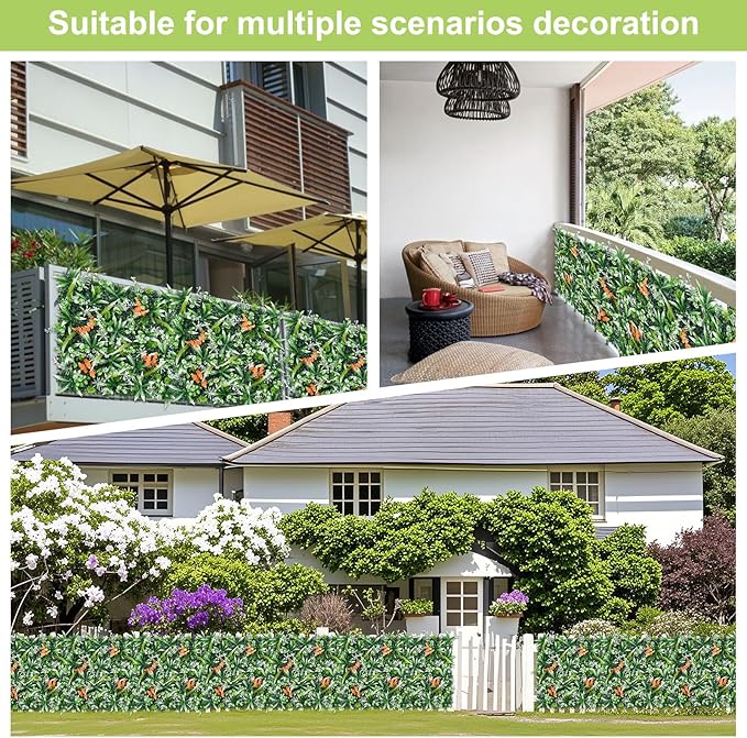 20"X20" Artificial Boxwood Panels, 12PCS Grass Wall Hedge Panels UV-Protected Greenery Privacy Hedge Screen, Grass Backdrop Wall for Indoor Outdoor Patio Balcony, Party Garden Fence Decor