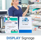 Mammoth DuraClear Acrylic Sign Holders 8.5 x 11 - Extra Thick and Durable Desktop Paper Sign Holders - Perfect for Retail and Booth Display Supplies - 3 Pack, Landscape