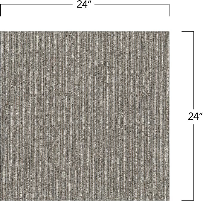 Mohawk Basics 24" x 24" Berber (Loop pile), 0.09" Pile Height, Carpet Tile, PET Fiber, Beige Color, (24 Tiles), (96 sqft/carton)