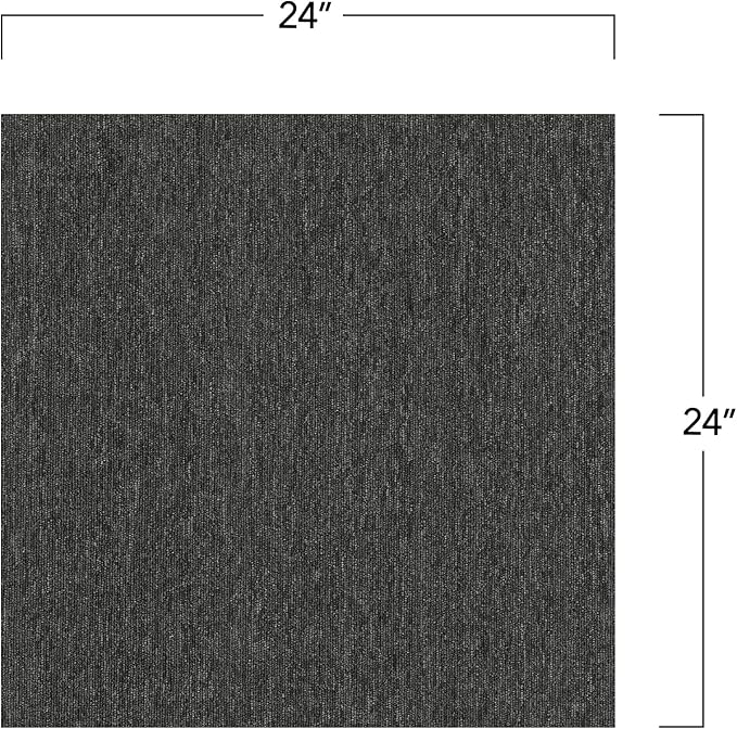 Mohawk Basics 24" x 24" Berber (Loop pile), 0.07" Pile Height, Carpet Tile, PET Fiber, Smoke Color, (24 Tiles), (96 sqft/carton)