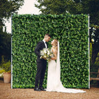Artificial Luxury‌ Flower Wall Backdrop, Gorgeous 3D Silk Floral Backdrop for Wedding, Baby Shower, Party and Home Decor, Quick Assembly/Storage, Both Eco ＆ Pet Friendly, 4 Panels, 8 * 8 ft.