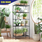 5-Tier Shelf, Shelves Capacity 1010LBS,Storage Shelves Adjustable Wire Shelving,Metal Shelving Unit Storage Rack for Kitchen Pantry Closet Laundry School Commercial 59.4" Hx21.5 W x13.6 D