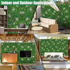 20"x20" Grass Wall Panels, 12PCS Artificial Greenery Backdrop Wall with UV Resistant Leaves, Faux Green Wall Decor for Outdoor Indoor Patio Garden Backyard