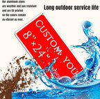 Custom Sign, Custom Indoor/Outdoor Decorative Sign，Aluminum Weatherproof Metal Sign Multiple Sizes, personalized door sign，Business, Workplace, office, Home,Warning(8 * 24 Inch)