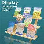 3 Tier Earring Display Stands For Selling, Retail Display Riser Earring, Ring Holder Stand, Removable Countertop Small Merchandise Display Stand, for Figures,Cupcake, Photo (Wood color)