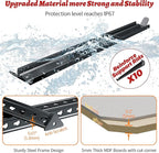 48"W Garage Shelving, 3050LBS Storage Shelves heavy duty, 5 Tier Metal Shelving Unit Adjustable Garage Shelves Heavy Duty Shelving for Warehouse,Commercial, Kitchen, 48" W × 24" D × 72" H, Black，2PCS