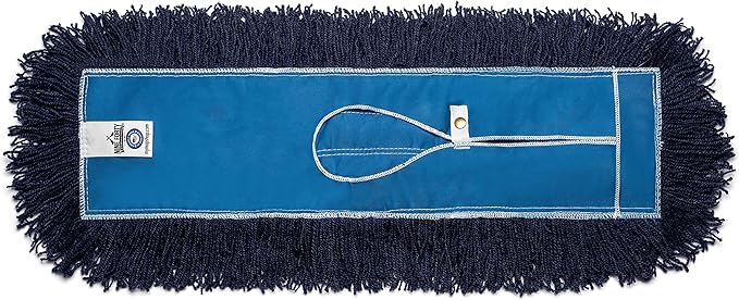Nine Forty 36-Inch Premium Nylon Dust Mop Replacement Head - Heavy Duty Mop Head Refill for Industrial, Commercial, and Residential Cleaning - Dry Floor Duster for Hardwood Surfaces - Blue (1-Pack)