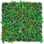 Artificial Grass Wall Panels, 20''x20'' 8pcs Boxwood Wall Panels with Tropical Leaves, Faux Greenery Privacy Fence Screen, Grass Backdrop for Outdoor Indoor Garden Birthday Wedding Decor