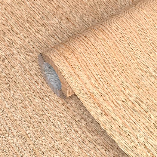 GSCIT Club Red Oak Wood Veneer, 8 inch x 50ft Wood Edge Banding Preglued Flexible, Veneer Tape Banding for Cabinet Repair Furniture