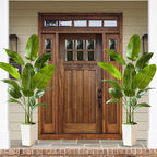 Bird of Paradise Artificial Plant, 6FT Faux Plants Indoor Banana Leaf Tree with 10 Leaves, Large Fake Tropical Potted Indoor Silk Floor Plant with White Tall Planter for House,Office,Room,Home Decor