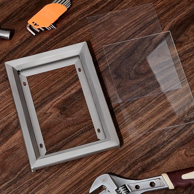 Blulu HPD Inspection Frame Heavy Duty Elevator Certificate and Notice Frame 6 x 9 Inch Interior Stainless Steel Holder for Elevator Interiors Commercial Public Use
