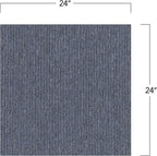 Mohawk Basics 24" x 24" Berber (Loop pile), 0.07" Pile Height, Carpet Tile, PET Fiber, Ocean Tide Color, (24 Tiles), (96 sqft/carton)