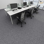 16-Pack 20"x20" Carpet Tiles, Non-Adhesive Soft Padded Floor Squares with Seamless Look for Home, Office, Indoor & Outdoor Use (43 Sq Ft) (J2)