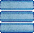 Mop Replacement Pads for Bona, Microfiber Cleaning Pad for Bona, 3 Pack 18 Inch Mop Cleaning Pads for Bona Hardwood & Hard Surface Floors, Reusable & Washable & Microfiber Mop Pads for Bona Mop