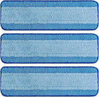 Mop Replacement Pads for Bona, Microfiber Cleaning Pad for Bona, 3 Pack 18 Inch Mop Cleaning Pads for Bona Hardwood & Hard Surface Floors, Reusable & Washable & Microfiber Mop Pads for Bona Mop