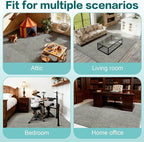 jxgzyy Soft Carpet Tiles 20×20 Inch, 0.38'' Padded Carpet Squares, Non-Adhesive Carpet Flooring with Textured Silicone Back, Easy DIY Soft NylonTiles for Home Gym, 12 Pcs/32.3 Sqft