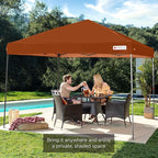 Best Choice Products 10x10ft 1-Person Setup Pop Up Canopy Tent Instant Portable Shelter w/ 1-Button Push, Case, 4 Weight Bags - Rust