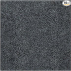 Carpet Tiles Peel and Stick, Self Adhesive Carpet Floor Tile 24" x 24", Dark Grey Soft Padded Flooring Sticker, Home Decor for Bedroom Living Room Office, 10 Tiles per Box