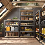 78" H Metal Shelving 6 Tier Garage Shelving Adjustable 2400LBS Storage Shelves Heavy Duty Pantry Shelves for Kitchen Closet Basement Warehouse