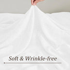 White Linen Pinch Pleated Semi Sheer Curtains 2 Panels 45 Inches Long, Back Tab with Hooks, Window Treatment Curtains for Bedroom Cabin 42 Inch Wide