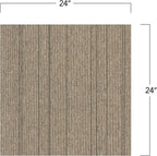 Mohawk Basics 24" x 24" Berber (Loop pile), 0.07" Pile Height, Carpet Tile, PET Fiber, Walnut Color, (24 Tiles), (96 sqft/carton)