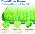 2 Pack Reusable Microfiber Mop Pads, Compatible with Swiffer Wet Jet, Machine Washable Cloths, Refills for All Floor Cleaning, Wet Dry - 10"- 12"