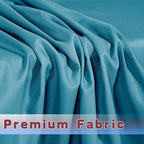 HolidayIdeas 2 Pack Square Fitted Table Covers - 34 x 34 Inch -Card Table Clothes Washable Tablecloth Protectors for Parties, Holiday Dinner, Trade Show, Vendor Stand, Teal