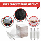 Stretch Wrap with Handle Industrial Strength 4 Pack 11" x 1000 Ft 60 Gauge Thick (15 Micron) Shrink Wrap Roll for Moving Supplies, Furniture, Pallets, Plastic Wrap for Packing, Heavy Duty Stretch Film