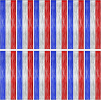 12 Pack 4th of July Decorations, 3.28 FT x 7.05 FT Patriotic Tinsel Backdrop, Metallic Blue Silver Red Fringe Curtains Party Streamer Foil Backdrop, Independence Day Party Supplies Patriotic Decor