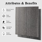 24 Tiles 20 X 20 Inch Carpet Tiles Floor, Carpet Squares for Living Room Bedroom Office, Stripe Light Grey (64.5 Sq.Ft per Box)