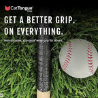CATTONGUE GRIPS Non-Abrasive Grip Tape Wrap - 1” Thick Heavy-Duty, Waterproof Anti-Slip Tape for Wrapping Tools, Bats, Gym Equipment - Indoor & Outdoor Anti-Slip Solution (Black, 1-Pack)