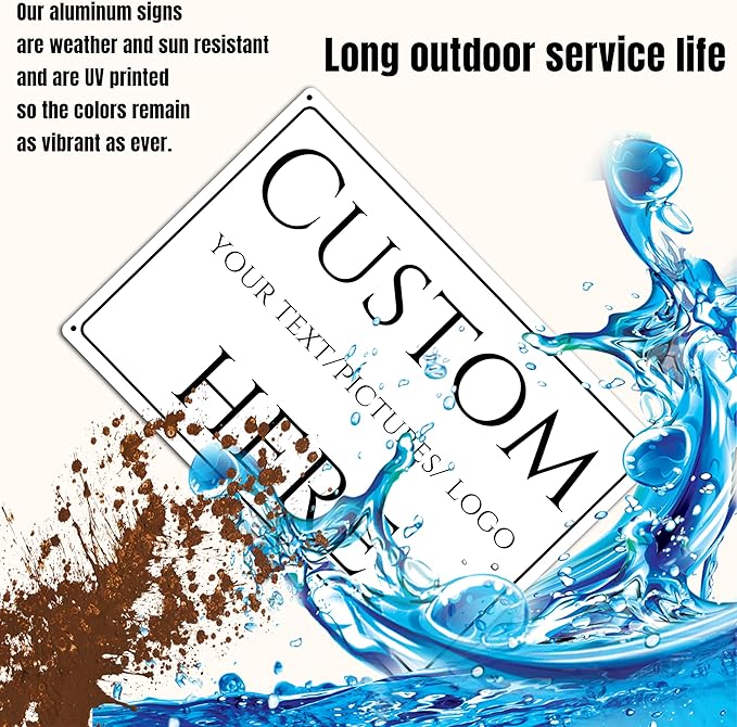Custom Aluminum Weatherproof Metal Delivery Sign - Multiple Sizes, Customizable for Office, Business, Workplace, Home (14 x 10 Inch)