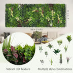 Artificial Ivy Boxwood Roll: 48"x120" UV Resistant Green Leaves Faux for Interior Backdrop,Garden and Indoor Outdoor Wall&Fence Covering Privacy, Party Wall Greenery Decor
