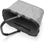 reisenthel carrybag twist silver - Sturdy shopping basket with plenty of storage space and practical inner pocket - Elegant and water-repellent design