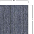 Mohawk Basics 24" x 24" Berber (Loop pile), 0.07" Pile Height, Carpet Tile, PET Fiber, Ocean Tide Color, (24 Tiles), (96 sqft/carton)