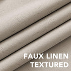 H.VERSAILTEX Blackout Curtains Durable Thick Textured Look 100% Blackout Patio Door Curtain Anti Rust Grommet Extra Wide Sliding Door Curtain Panel, Cobblestone, W100 x L84 inch