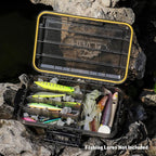 RUNCL Fishing Tackle Box, Waterproof Tray for Jigs Lures, Thicker Floating Tackle Utility Box with Adjustable Dividers, 3600/3700/Large 3700 Size