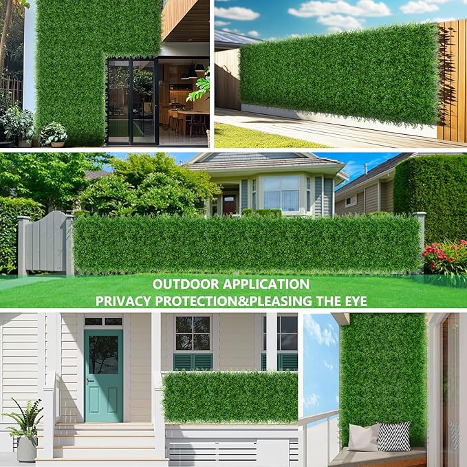 40"x120"(33.33 SQFT) Artificial Hedge Grass Wall Roll Panels, Green Wall Panels, Plant Wall, Greenery Wall Backdrop, UV Protected Privacy Fence Screen for Outdoor Indoor Wedding Décor