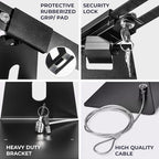 Volcora Anti-Theft Tablet Stand iPad Kiosk Stand with Lock, Black 10-13'' iPad Stand for Desk, Swivel, Adjustable iPad Holder For Desk, iPad Mount For Desk For POS Register, Retail Business, Cashier