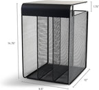 Safco Onyx Hanging Desktop Organizer with 3 Vertical Trays, Under-Desk Storage