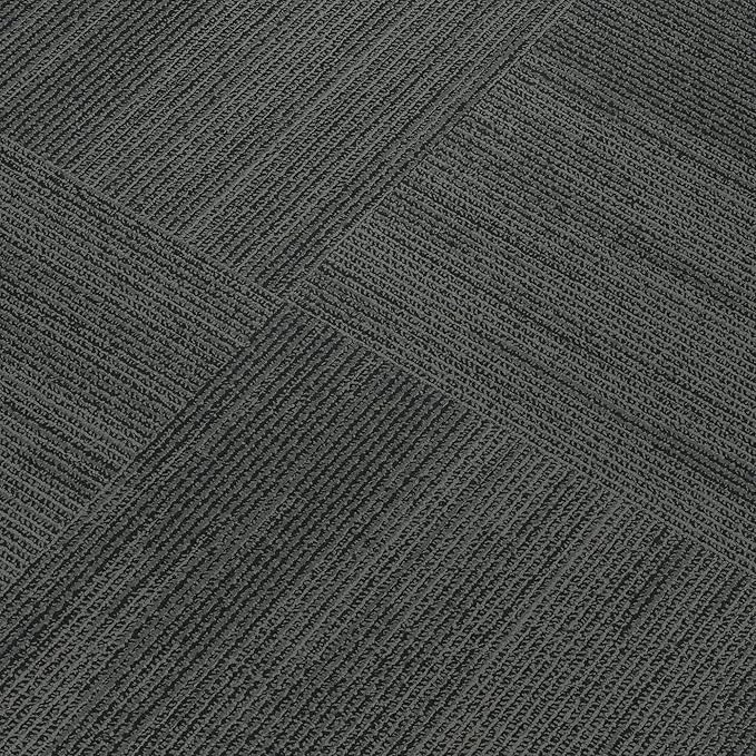 Mohawk Elite 24" x 24" Berber (Loop pile), 0.1" Pile Height, Carpet Tile, Nylon Fiber, Black Bird Color, (1 Tile)