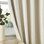 DUALIFE Natural Pinch Pleated Blackout Curtains 150 Inch Long 12.5ft Length 2 Panels, Back Tab with Hooks,Ceiling Sun Blocking Curtains for Track System Living Room Boho Decor,40Wx150L Inch 2 Burg