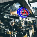 Open Signs for Business,32x16 inch Large Bright Open Sign Neon Led Lighted,Remote Control & Flashing Mode for Window Door Bar Coffee Salon Store,ON/OFF Switch Blue/Red