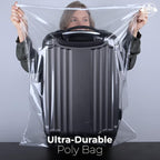 Poly Bags with Suffocation Warning - 24x28 Resealable - 100 Pack - Clear Poly Bags - Retail Supply Co