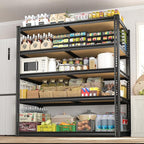 2300LBS Storage Shelves Heavy Duty 5 Tier Garage Storage Shelving, Adjustable Metal Shelving Unit Utility Rack Shelf for Warehouse, Pantry, Closet, 72" H x 40" W x 20" D, Black,2PCS