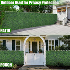 Artificial Boxwood Roll,71x144 in(72 sqft) UV-Anti Faux Ivy Grass Wall Backdrop for Balcony Privacy, Fake Grennery Wall Decor for Garden, Patio, Backyard