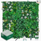 Artificial Hedge Grass Wall, Boxwood Panels 20"x20"(8pcs), Greenery Wall Backdrop, UV Protected Privacy Fence Screen, Green Wall Decor for Outdoor Indoor Wedding Décor