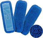 Matthew 24'' Microfiber Loop Dust Mop Washable Commercial&Residential Heavy Duty Mop Head Replacement Premium Absorbent Industrial Dust Mop Refill Pads for Hardwood, Office,Garage and Hotel -3Pack